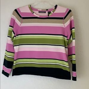 Liz Claiborne Petite Stripe Sweater SZ LP